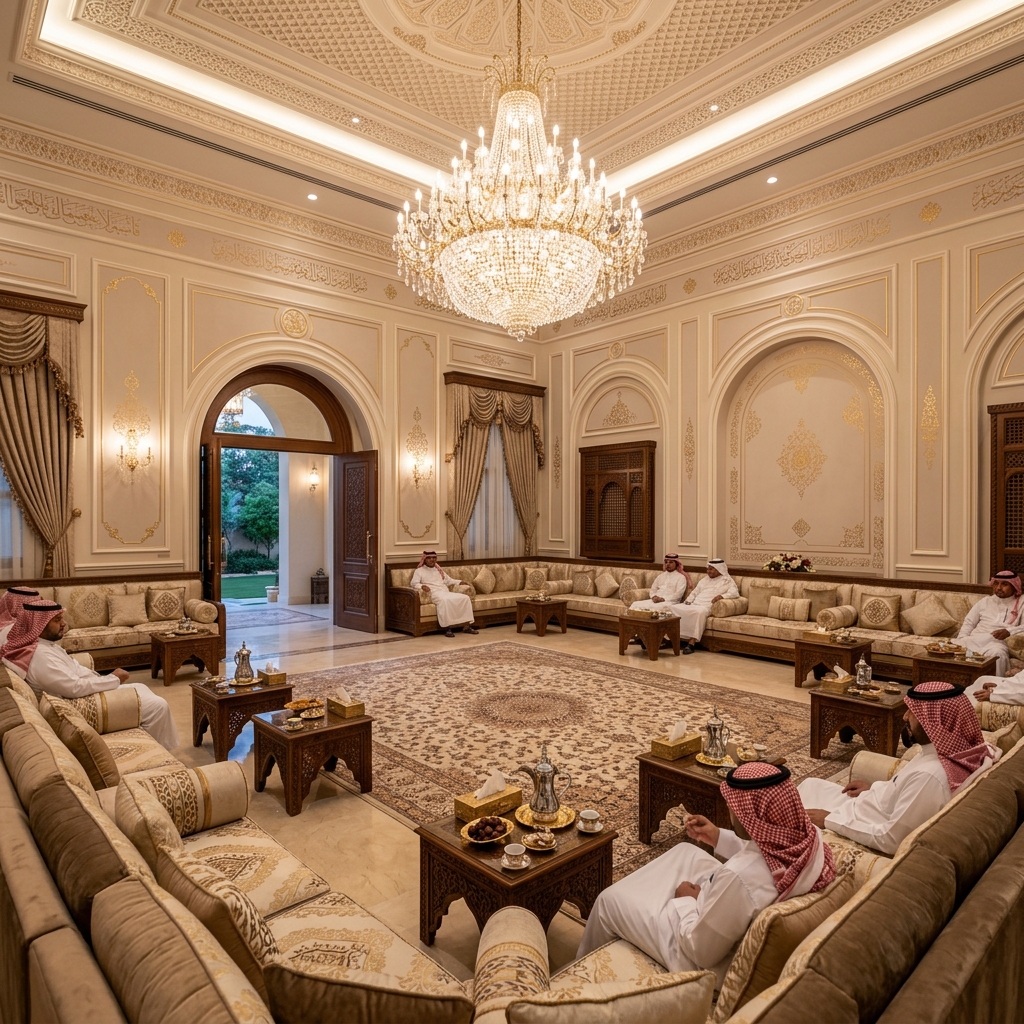 تصميم مجالس سعودية فاخرة الجبيل 2026 – أفكار ونصائح الخبراء
